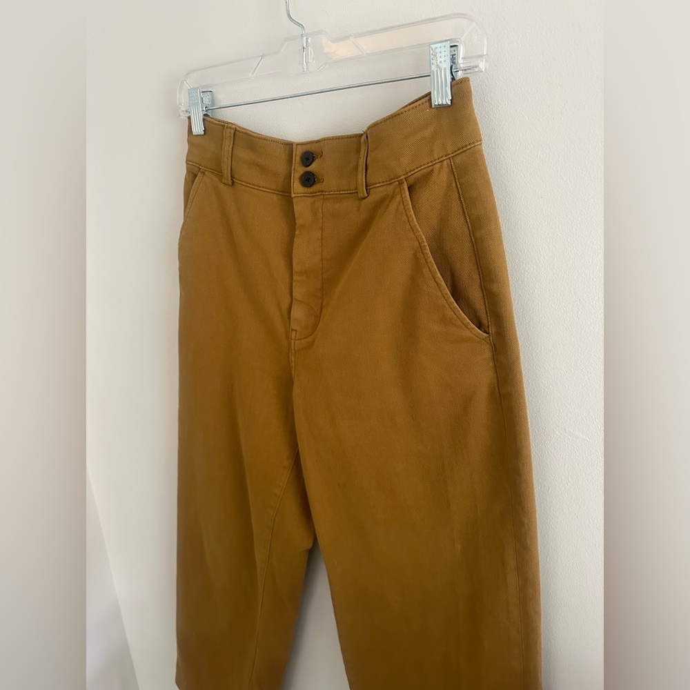 Everlane the organic cotton wide leg pants‎ size 6 color tapenade natural fibers - Picture 6 of 10